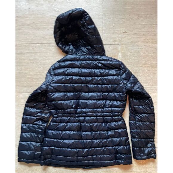 DKNY Black Packable Quilted Puffer Jacket Hooded Lightweight Winter Coat Size S - Picture 6 of 8
